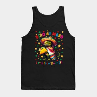 Cinco de Mayo Let's Taco 'Bout It Dino T-rex Men Women Kids Tank Top